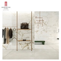 Carreaux en porcelaine Calacatta Gold 3000x1500mm, dalle en marbre fritté, briques réfractaires modernes, carreaux muraux intérieurs pour sols de villa