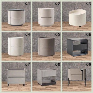 เฟอร์นิเจอร์ห้องนอนสีขาวสไตล์มินิมอลอิตาเลียนสมัยใหม่ โต๊ะข้างเตียงไม้จริงสำหรับวัยรุ่น พร้อมลิ้นชัก 2 ช่อง - Product Image 4