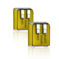 Baterai Lithium Polymer 3.7V 35mAh 451012, Sel Baterai LiPo untuk Headset Bluetooth TWS, Earbuds Nirkabel, OEM ODM, Dapat Diisi Ulang