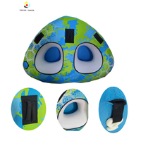 Bouée de remorquage gonflable en PVC pour 2 personnes, pour ski nautique, planche de surf, bateau rapide, bateau de plaisance, accessoire de jouet remorquable, 12 ans CN