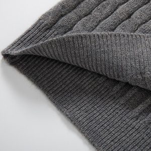 Suéter de punto para hombre con <span class=keywords><strong>cremallera</strong></span> y <span class=keywords><strong>cuello</strong></span> alto, suave, de manga larga, para invierno, venta al por mayor - Product Image 6