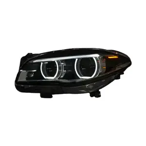 مصابيح أمامية LED من SJC لسيارة BMW 5 فئة F10 وF18 طراز 11-17 مصابيح أمامية LED بتصميم عين الملاك المعدل للعمل بالنهار مصابيح عالية الجودة