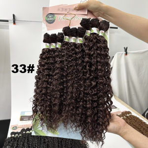 Trenzas sintéticas para cabello rizado de 22 a 26 pulgadas, color cereza, 9x, súper suaves, fibra premium, extensión de cabello de 300g - Product Image 4