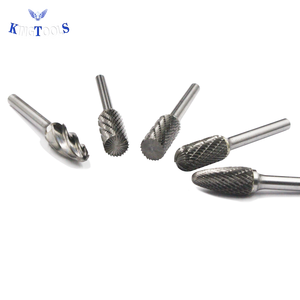 Set di frese rotanti in carburo di tungsteno di alta qualità, con gambo lungo da 1/4 di pollice, forma F, F122506, lucidate OEM KING TOOLS per utensili elettrici - Product Image 5