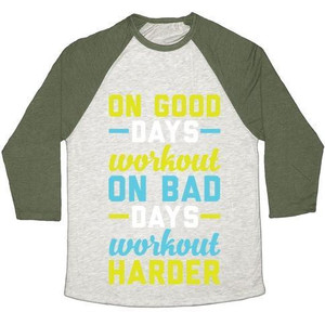 On Good Days Workout Unisex Tri-Blend <b>Baseball</b> <b>Tee</b> - Product Image 5