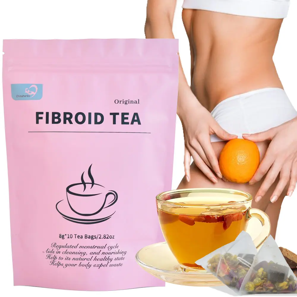 סינהרבס OEM פרטי מותאם אישית תה פיברואידים כיווץ רחם נשי ניקוי 100% עשבי תיבול טבעיים שקיות תה