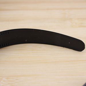 Diadema de resina plástica negra de 2,5 cm de ancho, pulida, unisex, para uso diario - Product Image 4