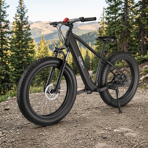 Vélo de montagne 26 pouces à double suspension, cadre en aluminium, frein à disque, 21 vitesses, vélo tout-terrain avec béquille - Product Image 2