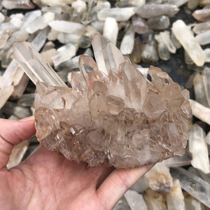 Commercio all'ingrosso grappolo di quarzo fumoso naturale curativo pietra grezza cristallo lucidato per la decorazione di cristallo artigianato - Product Image 2