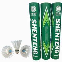NO 5 Badminton professionnel, plumes d'oie droites de haute qualité, combinées avec des têtes de raquettes en bois tendre offrant un rebond élevé