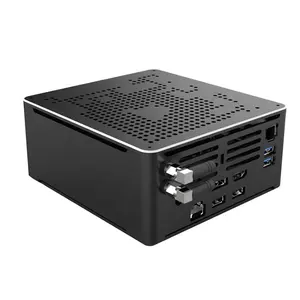 Intel Xeon-E 2186M E2286M Mini PC Gaming Portable Ventilateur Refroidissement Type-C Petit Micro PC TV Box Usage domestique avec 2 RJ45 LAN