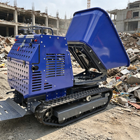 Motorbetriebener Vollhydraulischer Mini-Dumper, Blauer Rotierender Schüttgutkipper für Baumaterialhandhabung