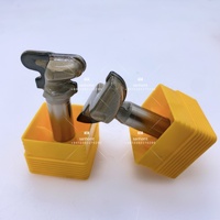 Pisau Ukir PCD TUOKE1503 Laris Manis, Shank 12MM, untuk Pemotongan Gagang Laci, CNC Milling Diamond Double Finger Bit 45HRC untuk Kayu