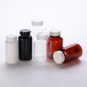 Flaconi in Plastica Nera da 200ML/250ML per Pillole Mediche, Bottiglie in PET Personalizzate per Vitamine e Compresse di Grado Alimentare - Product Image 1