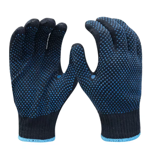 Guantes DE TRABAJO punteados para la industria Guantes de puntos azules de PVC Guantes de mano punteados de PVC antideslizantes de doble cara - Product Image 4