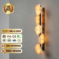Lampe murale longue en marbre de style italien, design artistique Cloud--End, pour salons, lumière LED, matériau ABS, haute qualité