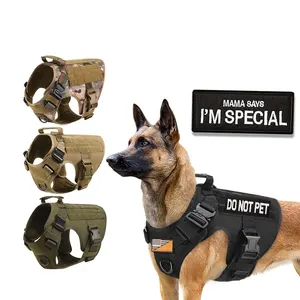 Hot Sale Tactical Dog Vest Harness 1000 D Nylon Pet Clothes For Dog Training Hunting Large Breed Pet Vest Tactical Dog Harness