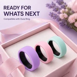 Coque de protection en silicone pour Oura Ring 5/4 Galaxy Ring RingConn Ultrahuman, couleur menthe pastel rose, style macaron doux, pour femmes. - Product Image 6