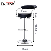 Tabourets de bar de luxe Ekintop, chaises de bar modernes avec accoudoirs