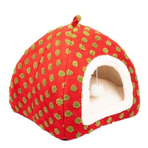 Coussin de lit pour animaux de compagnie semi-<span class=keywords><strong>fermé</strong></span>, épais et chaud, toutes saisons, motif dessin animé, amovible et lavable, pour <span class=keywords><strong>chien</strong></span> et chat, motif imprimé, type yourte - Product Image 5