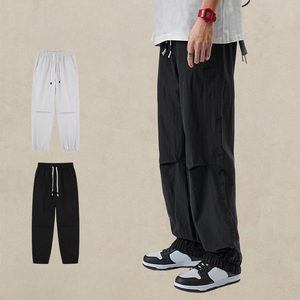 Nuova collezione uomo primavera autunno Casual Cargo <span class=keywords><strong>pantaloni</strong></span> da <span class=keywords><strong>paracadutista</strong></span> a vita media dritta tinta unita traspirante Versatile - Product Image 2