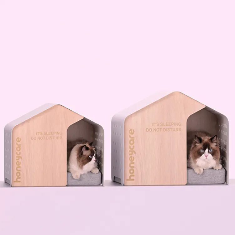 Lüks tasarımcı kedi Pet House kapalı nefes moda sevimli köpek evi yumuşak Mat ile