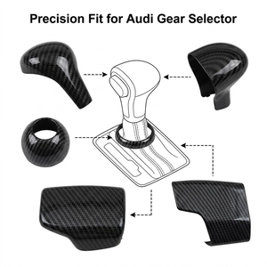 Couvre-poignée de levier de vitesses en fibre de carbone pour <span class=keywords><strong>Audi</strong></span> A3 A4 A5 A6 Q3 <span class=keywords><strong>Q5</strong></span> Q7 <span class=keywords><strong>S</strong></span>-<span class=keywords><strong>line</strong></span> Accessoires intérieurs - Product Image 4