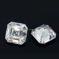 Toptan IGI Sertifikalı CVD HPHT Laboratuvarında Yetiştirilmiş Elmas Asscher Kesim Gevşek 1CT 1.5CT 2CT 3CT 5CT DEF VVS-VS Sekizgen Mücevher Yapımı İçin