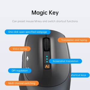 Mouse da Gaming Wireless AI Smart 2.4G con Laser, DPI Regolabile, Tracciamento Ottico e Retroilluminazione LED Disponibile - Product Image 2