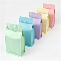 Sachets alimentaires mats noirs anti-humidité avec fenêtre transparente, sachets refermables en plastique à fermeture éclair, sachets autoportants