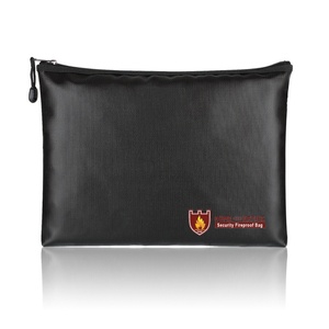 Estuche de almacenamiento de archivos ignífugo de 3 capas de lujo Material Oxford resistente al agua con bloqueo Bolsa de documentos portátil segura - Product Image 6