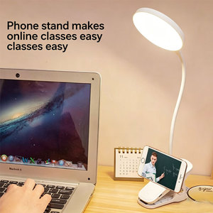 <b>LED</b> Eye Protection Clip-On Reading <b>Light</b> Modern European Student Study Bedside Lamp <b>USB</b> Charging for Dormitory Bedroom Night - Product Image 5