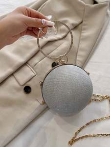 Bolso bandolera de cuero vintage premium Milano LuxeCraft con bolso de mano de malla de algodón tejido, venta al por mayor - Product Image 4