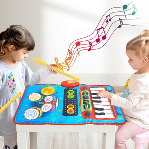 Tapis de musique 2 en 1 pour enfants, instruments de musique, <span class=keywords><strong>piano</strong></span>, clavier et batterie de <span class=keywords><strong>jazz</strong></span> pour tout-petits, éducation précoce, tapis de jeu musical - Product Image 3
