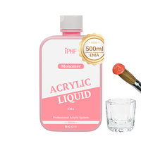 Monomère liquide acrylique EMA 500 ml, formule professionnelle non-jaunissante pour l'extension des ongles en acrylique