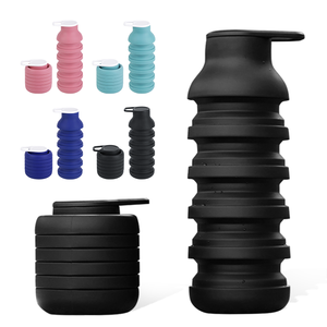 Bouteille d'eau <span class=keywords><strong>pliable</strong></span> en silicone personnalisée avec logo, pour le <span class=keywords><strong>sport</strong></span>, les voyages et le cyclisme - Product Image 2