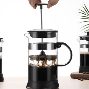 Cafetera y Tetera Francesa de Vidrio de Borosilicato y Acero Inoxidable, Gran Capacidad con Tapa, Vidrio Transparente Fácil de Limpiar - Product Image 1