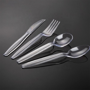 Clear PS Fruit Disposable Plastic Spoon and Fork