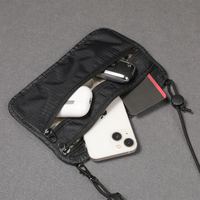 Dompet koin Organizer dompet leher untuk kartu kredit uang tunai ponsel perjalanan tas esensial kantong pemegang paspor untuk bepergian