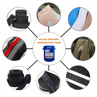 Revêtement antidérapant en silicone liquide transparent pour genouillère en tissu de nylon sangle Textile OEKO TEX