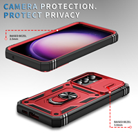 Étuis de téléphone avec béquille pour Samsung A23 4G A53 A34 5G S23 FE S22PLUS A54, coque de protection robuste avec glissière pour l'objectif de l'appareil photo