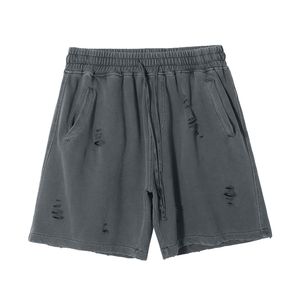 <span class=keywords><strong>Pantalones</strong></span> <span class=keywords><strong>Cortos</strong></span> Deportivos Casuales de Algodón para <span class=keywords><strong>Hombre</strong></span>, Estilo Roto, Lavado, Desgastado, Holgado, Vintage, Hip Hop - Product Image 4
