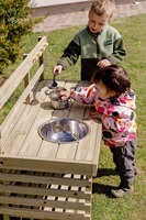 Table sensorielle moderne en bois pour l'eau et le sable, pour bébés et enfants, à utiliser en extérieur
