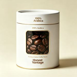 เมล็ดกาแฟฮอนสเตส แวนเทจ พรีเมียม ซีเล็ค 100% อาราบิก้า บรรจุภัณฑ์ทรงกระบอกแข็งแรง ดีไซน์ฟอยล์สีทอง - Product Image 4