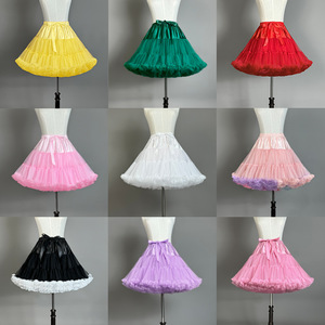 <span class=keywords><strong>Jupon</strong></span> en <span class=keywords><strong>coton</strong></span> bouffant à volants en fil doux sans armature, style Lolita, 45 cm, pour usage quotidien - Product Image 4