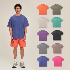 Camisetas personalizadas lavadas con ácido para hombre, camisetas vintage desgastadas lavadas, camiseta de peso pesado de tu propia marca de alta calidad - Product Image 4