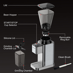 <span class=keywords><strong>Molinillo</strong></span> cónico <span class=keywords><strong>de</strong></span> café Espresso con 24 ajustes <span class=keywords><strong>de</strong></span> molienda, <span class=keywords><strong>Molinillo</strong></span> Eléctrico <span class=keywords><strong>de</strong></span> granos <span class=keywords><strong>de</strong></span> café <span class=keywords><strong>de</strong></span> acero inoxidable para 2-12 tazas - Product Image 2