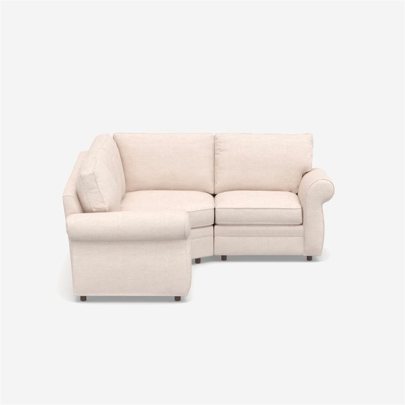 Upholstered 3-Piece Sectional Sofa Set Modular Combination Fabric Office Chair Living Room Furniture