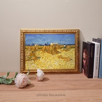 Tableau mural vintage sur toile, paysages européens, fleurs, décorations murales en bois pour mariage et maison