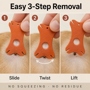 Dispositivo Portatile in Plastica per la Rimozione di <span class=keywords><strong>Zecche</strong></span> con Lente d'Ingrandimento, Strumento per Cani, Gatti e Animali Domestici, Ideale per Escursioni e Campeggio - Product Image 4